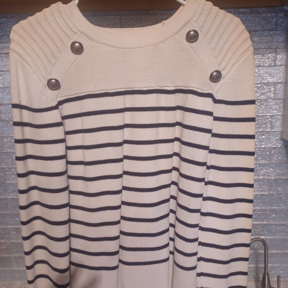 PattyBoutik Cream Knit Sweater - Picture 1 of 7